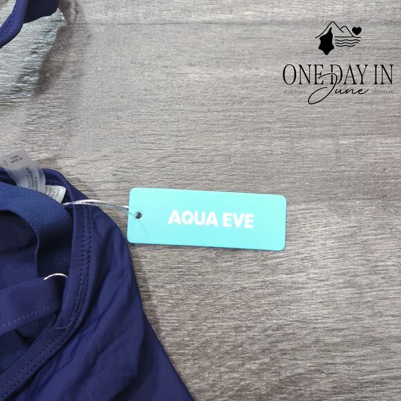 Aqua Eve Straight Neck Tankini Top Size XXL - Picture 2 of 5